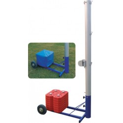 STAG Volleyball Post Aluminium 90 Kg. Abs Wt.Plates & Protective Padding (Per Pair)